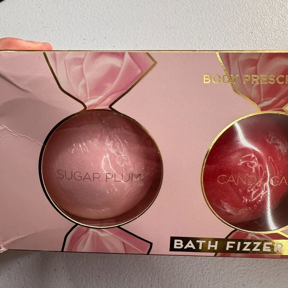 Body Prescriptions Bath Fizzer Trio‎ Sugar Plum Candy Cane Vanilla Sugar Gift a